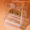 Automatic Transparent Bird Feeder, No Mess Automatic Bird Feeder Transparent Food Container Cage Drinker