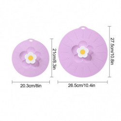 Floral Silicone Lid For Food Storage And Cooking - Seals Any Smooth Edge Surface - Bpa Free - Oven, Microwave, [...]