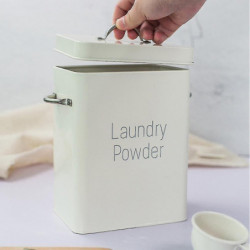 Metal Washing Powder Bucket Square Laundry Powder Storage Box Container With Lid And Spoon Pill Case Metal Washing Powder Bucket Square Laundry Powder Storage Box Container With Lid And Spoon Pill Case