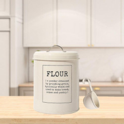 Metal Vintage Food Flour Storage Tin Jar 5 Litres Container Decor Durable Metal Vintage Food Flour Storage Tin Jar 5 Litres Container Decor Durable