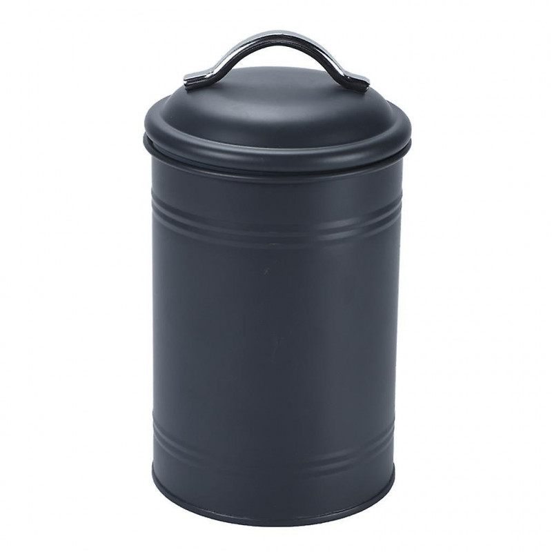 3x300ml Kitchen Metal Food Spice Seasoning Airtight Canister Jar Black