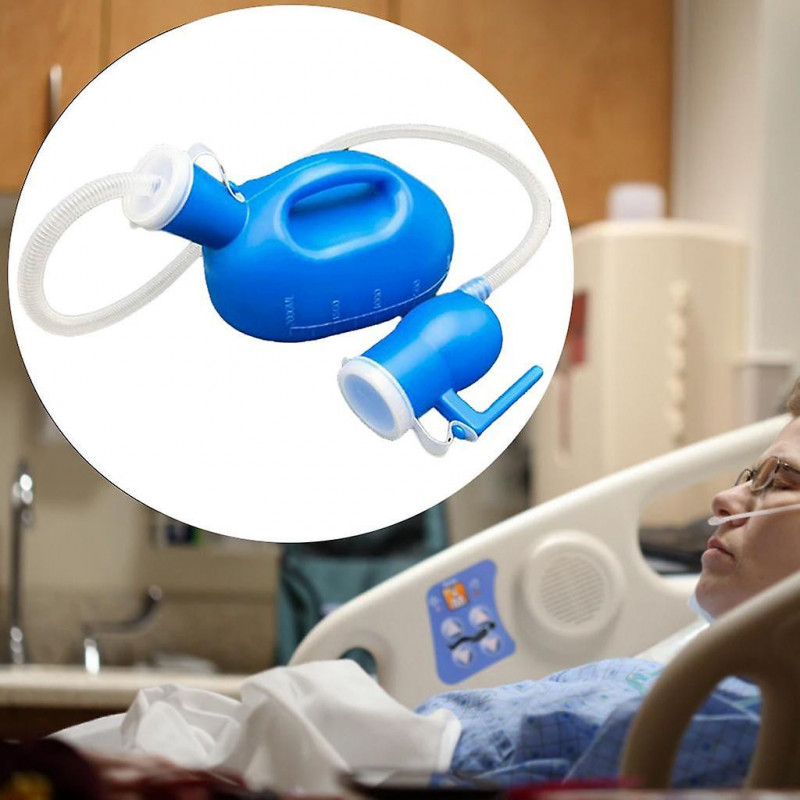 Leakproof Urinals For Men 2000ml With Lid Home Elder Container Jar Blue