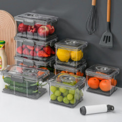 Food Container Transparent High Capacity Good Sealing Vacuum Refrigerator Fresh-keeping Box With Lid Household Products Food Container Transparent High Capacity Good Sealing Vacuum Refrigerator Fresh-keeping Box With Lid Household Products