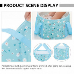 Collapsible Foot Basin 1pc Portable Collapsible Travel Basin Multi-functional Water Basin (Sky-blue) Collapsible Foot Basin 1pc Portable Collapsible Travel Basin Multi-functional Water Basin (Sky-blue)