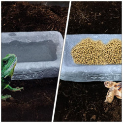 Stone Trough Bowl Pet Food Container Reptile Containers Feeding Pot Garden Dcor Terrarium Stone Trough Bowl Pet Food Container Reptile Containers Feeding Pot Garden Dcor Terrarium