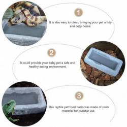 Stone Trough Bowl Pet Food Container Reptile Containers Feeding Pot Garden Dcor Terrarium Stone Trough Bowl Pet Food Container Reptile Containers Feeding Pot Garden Dcor Terrarium