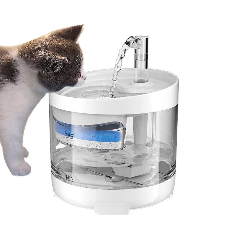 Cat water fountain dog dispenser 54oz 1.6l autoxic pet drinking transparent upgraded filter adjustable silent pump [...]