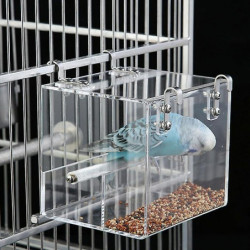 Automatic Bird Feeder No Mess Bird Cage Pet Feeder Seed Food Container for Parakeet Canary Cockatiel Parrot Finch [...]