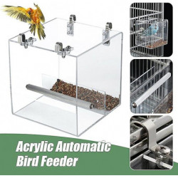Automatic Bird Feeder No Mess Bird Cage Pet Feeder Seed Food Container for Parakeet Canary Cockatiel Parrot Finch [...]