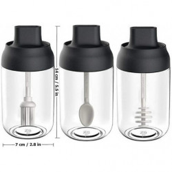 2024 Kitchen Seasoning Containers 3 Pack Glass Spice Jars Container Transparent Sealed Storage Seaso 2024 Kitchen Seasoning Containers 3 Pack Glass Spice Jars Container Transparent Sealed Storage Seaso