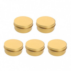 5pcs Empty Makeup Aluminium Pot Jar Tin Lip Balm Container Storage Box 60ml 5pcs Empty Makeup Aluminium Pot Jar Tin Lip Balm Container Storage Box 60ml