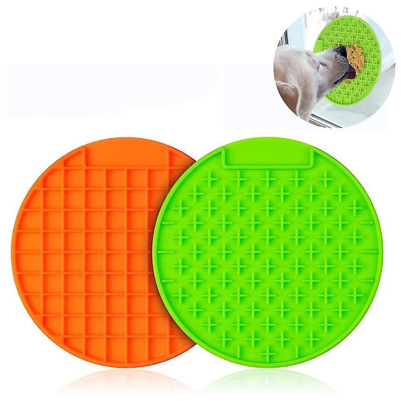 Tapis de léchage pour chiens de grande taille 2pcs, dispositif de distraction de lavage de chien