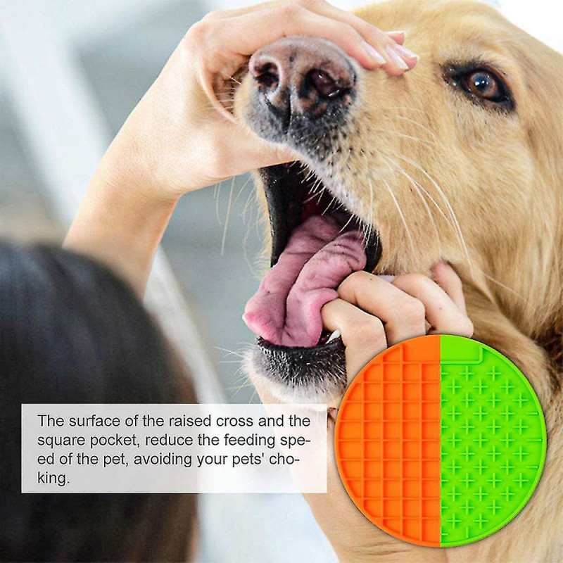 Tapis de léchage pour chiens de grande taille 2pcs, dispositif de distraction de lavage de chien