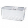 1pcs Fresh-keeping Box Drain Refrigerator Storage Box With Lid