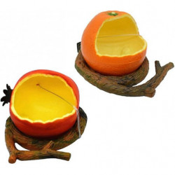2 PCS Bird Feeders Fruit Feeder, Parrot Feeding Box, Hamster Food Tray, Parrot Food Container, Orange Plastic Long [...]