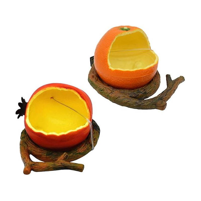 2 PCS Bird Feeders Fruit Feeder, Parrot Feeding Box, Hamster Food Tray, Parrot Food Container, Orange Plastic Long [...]