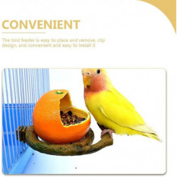 2 PCS Bird Feeders Fruit Feeder, Parrot Feeding Box, Hamster Food Tray, Parrot Food Container, Orange Plastic Long [...]