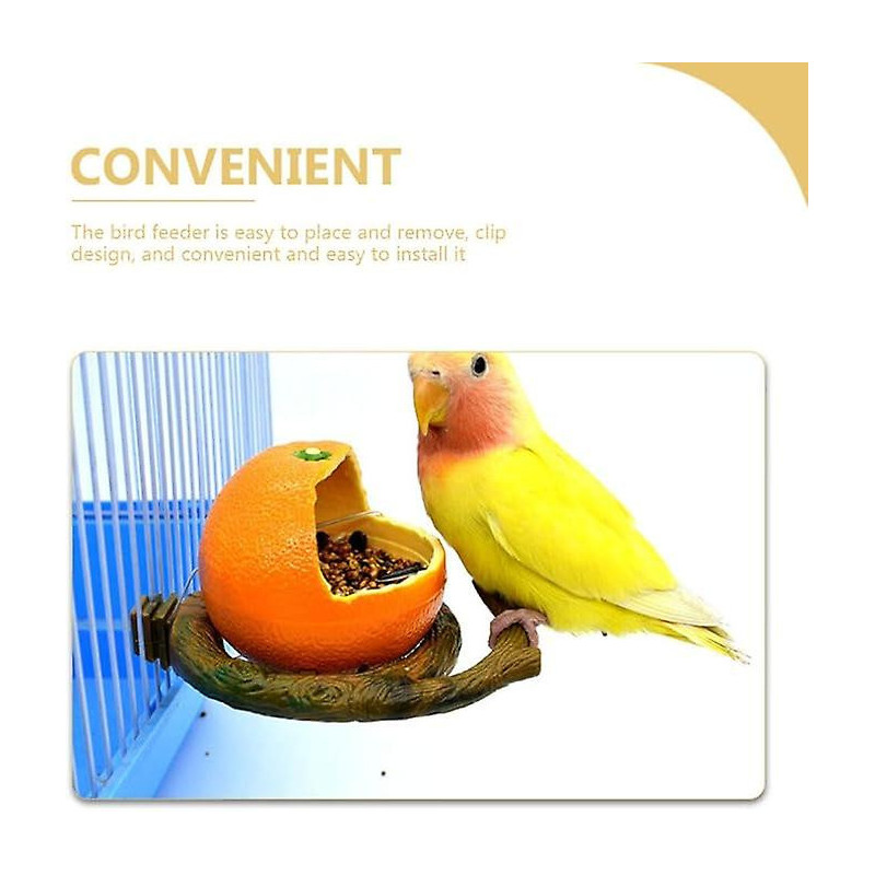 2 PCS Bird Feeders Fruit Feeder, Parrot Feeding Box, Hamster Food Tray, Parrot Food Container, Orange Plastic Long [...]