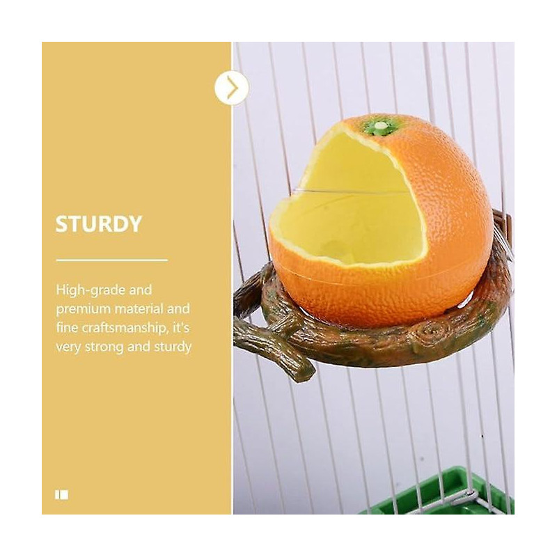 2 PCS Bird Feeders Fruit Feeder, Parrot Feeding Box, Hamster Food Tray, Parrot Food Container, Orange Plastic Long [...]