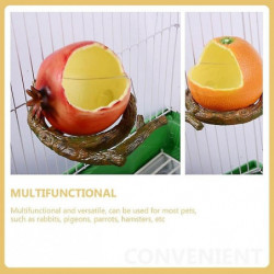2 PCS Bird Feeders Fruit Feeder, Parrot Feeding Box, Hamster Food Tray, Parrot Food Container, Orange Plastic Long [...]