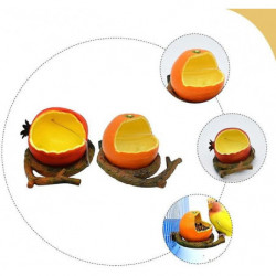 2 PCS Bird Feeders Fruit Feeder, Parrot Feeding Box, Hamster Food Tray, Parrot Food Container, Orange Plastic Long [...]