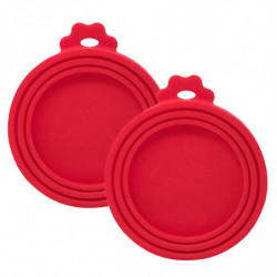 2pcs Silicone pet jar lid dog and cat food jar lid three-size food jar 2pcs Silicone pet jar lid dog and cat food jar lid three-size food jar