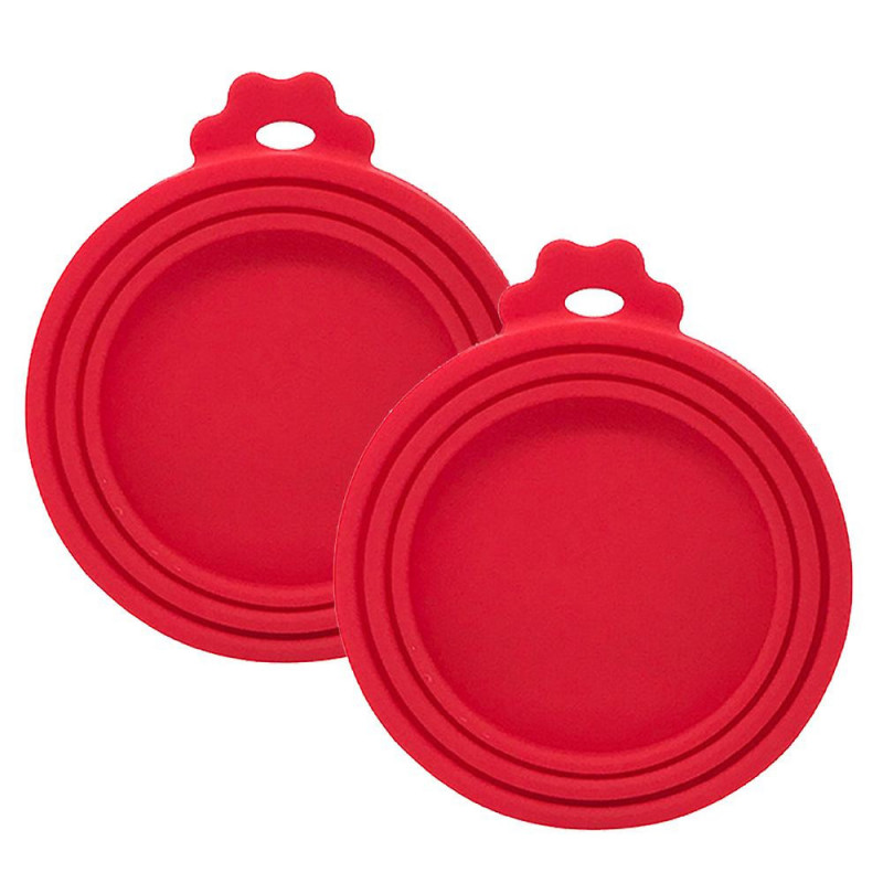 2pcs Silicone pet jar lid dog and cat food jar lid three-size food jar