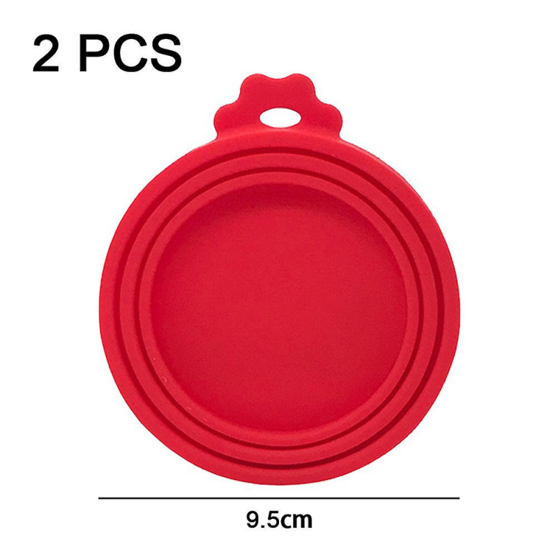 2pcs Silicone pet jar lid dog and cat food jar lid three-size food jar