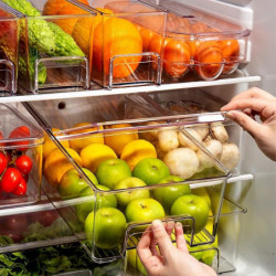 TY-9049 Transparent PET Food Organizer Refrigerator Storage Box, Size L (BPA Free, No FDA) TY-9049 Transparent PET Food Organizer Refrigerator Storage Box, Size L (BPA Free, No FDA)