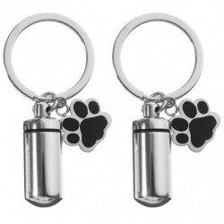 2 Sets of Pet Ashes Pot Pendant Stainless Steel Pet Urn Hanging Pet Bone Ash Jar 2 Sets of Pet Ashes Pot Pendant Stainless Steel Pet Urn Hanging Pet Bone Ash Jar