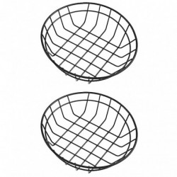 2Pcs Simple Iron Storage Basket Fruit Dessert Snacks Basket Kitchen Food Container 2Pcs Simple Iron Storage Basket Fruit Dessert Snacks Basket Kitchen Food Container