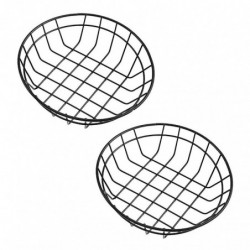 2Pcs Simple Iron Storage Basket Fruit Dessert Snacks Basket Kitchen Food Container 2Pcs Simple Iron Storage Basket Fruit Dessert Snacks Basket Kitchen Food Container