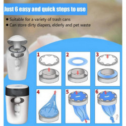 Refill Bags Baby Diaper Garbage Bags Bucket Replacement Liners Garbage Bag for Genie/