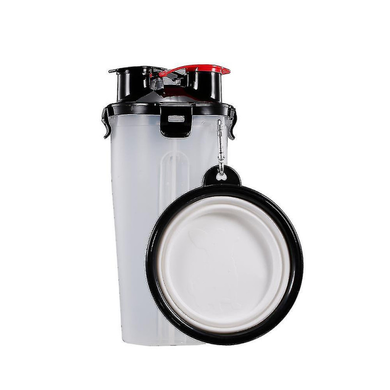 Pet Dogs Water Dispenser And Food Container Travel Water Bottle 2 In 1