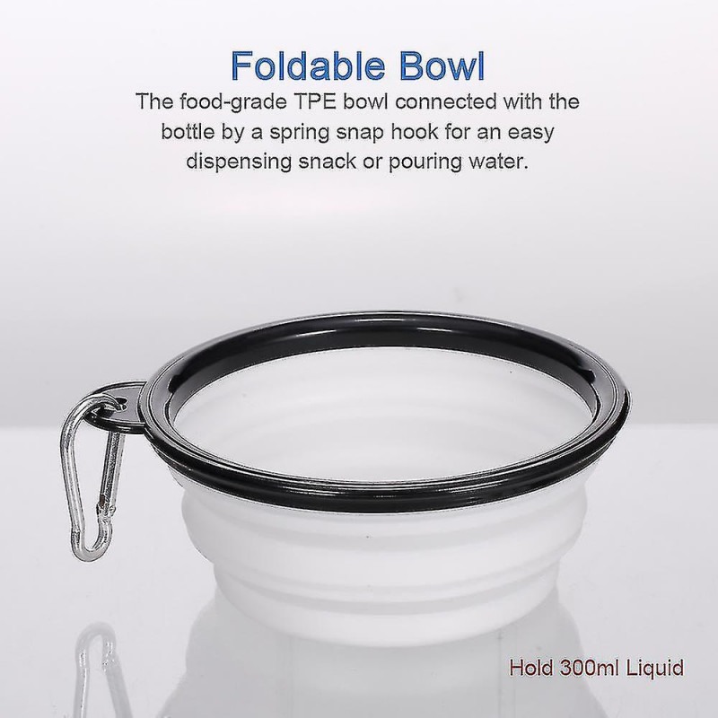 Pet Dogs Water Dispenser And Food Container Travel Water Bottle 2 In 1