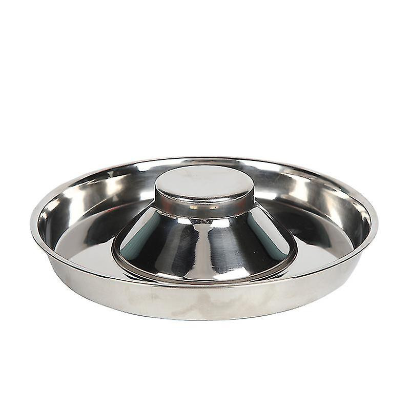 Stainless Steel Dog Bowl Puppy Feeding Weaning Food Tray, 34 Cm
