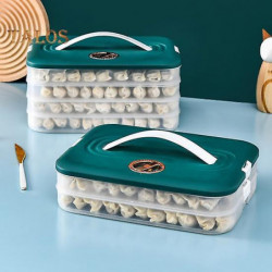 Dumpling Storage Box with Sturdy Handle Single/Dual/Triple/Four Layer Food Container for Home Picnics Dumpling Storage Box with Sturdy Handle Single/Dual/Triple/Four Layer Food Container for Home Picnics