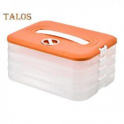 Dumpling Storage Box with Sturdy Handle Single/Dual/Triple/Four Layer Food Container for Home Picnics Dumpling Storage Box with Sturdy Handle Single/Dual/Triple/Four Layer Food Container for Home Picnics