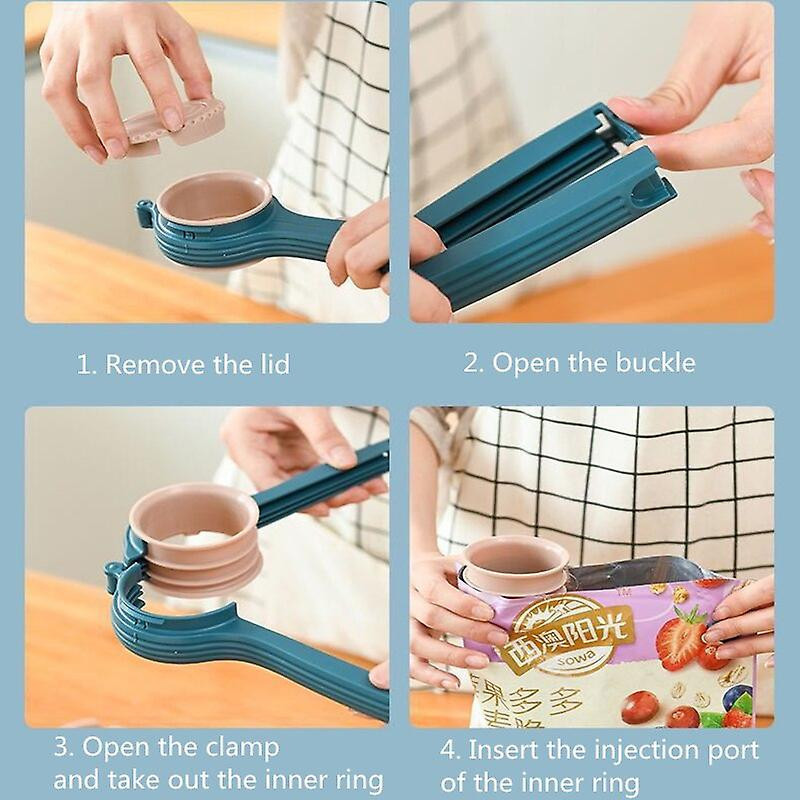 Food Sealing Clip Moisture-proof Fresh Bag Folder Home Storage Large Diameter Discharge Nozzle Sealer Plastic [...]