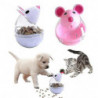 Food Dispenser Cat Tumbler Toy Funny Plastic Container Mouse Shape Gift Pet Supplies Drop