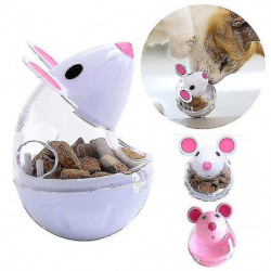 Food Dispenser Cat Tumbler Toy Funny Plastic Container Mouse Shape Gift Pet Supplies Drop Food Dispenser Cat Tumbler Toy Funny Plastic Container Mouse Shape Gift Pet Supplies Drop