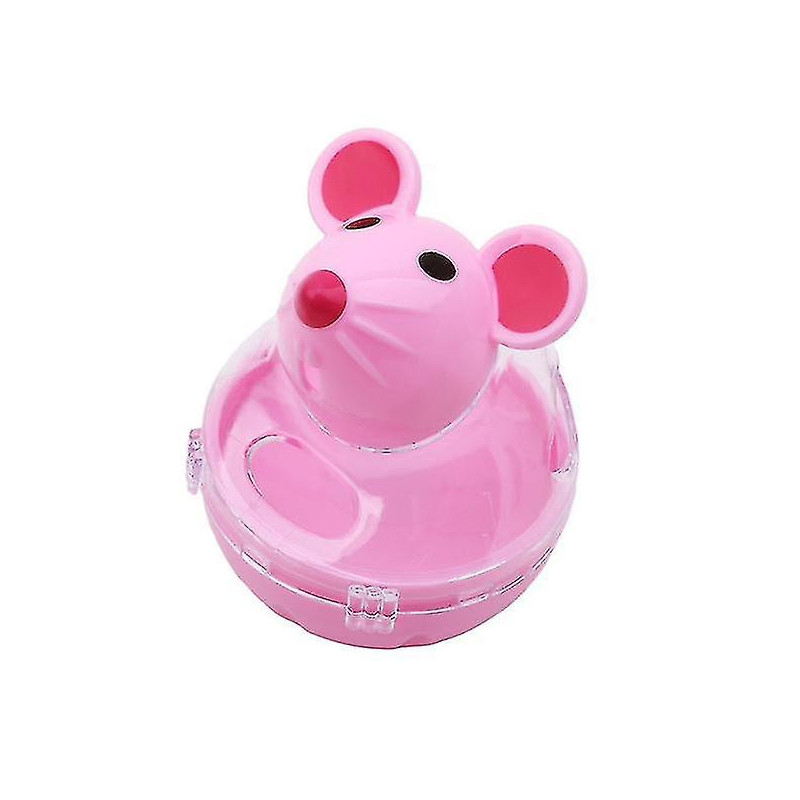 Food Dispenser Cat Tumbler Toy Funny Plastic Container Mouse Shape Gift Pet Supplies Drop