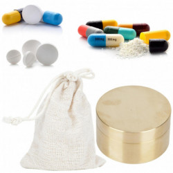 Outdoor Waterproof Round Shape Brass Box Metal Jewelry Sealed Container Dustproof Moisture Proof Coin Storage Box Outdoor Waterproof Round Shape Brass Box Metal Jewelry Sealed Container Dustproof Moisture Proof Coin Storage Box