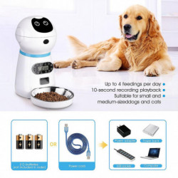 Mignon Robot Shape Automatique pour Mangeoire pour Chat avec 10S Enregistreur Vocal Gardant la nourriture F Mignon Robot Shape Automatique pour Mangeoire pour Chat avec 10S Enregistreur Vocal Gardant la nourriture F