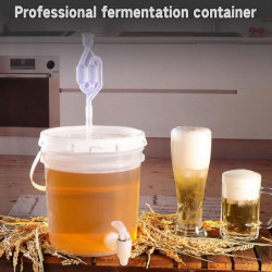 5L Plastic Bucket for Wine Fermentation Leakproof Container Beer Fermenter with Airlock Faucet and Lid,Beer Brewing Tool 5L Plastic Bucket for Wine Fermentation Leakproof Container Beer Fermenter with Airlock Faucet and Lid,Beer Brewing Tool