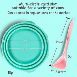 Portable Silicone Dog Cat Canned Lid Food Sealer Spoon Pet Food Cover Storage Fresh-keeping Bowl Lids Portable Silicone Dog Cat Canned Lid Food Sealer Spoon Pet Food Cover Storage Fresh-keeping Bowl Lids