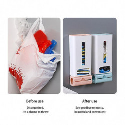 Garbage Bag Storage Plastic Bag Storage Box Wall-Mounted Kitchen Convenient Bag Extraction White