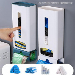 Garbage Bag Storage Plastic Bag Storage Box Wall-Mounted Kitchen Convenient Bag Extraction White