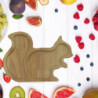 A-Snack Plate Space-Saving Storing Squirrel Wooden Snack Tray Pear Fruit Tray Nut Container Tablewa