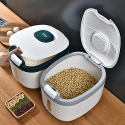 5kg Seau de riz Distributeur de riz scellé Insecte Étanche à l’humidité Conteneur de riz Boîte à grains 5kg Seau de riz Distributeur de riz scellé Insecte Étanche à l’humidité Conteneur de riz Boîte à grains